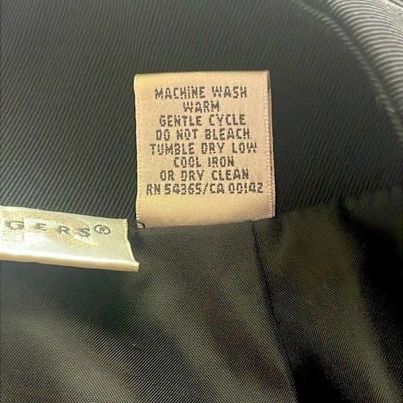 Kim Rogers Black Career Lined Skirt w/ Front Slit Size 12 - Picture 4 of 4